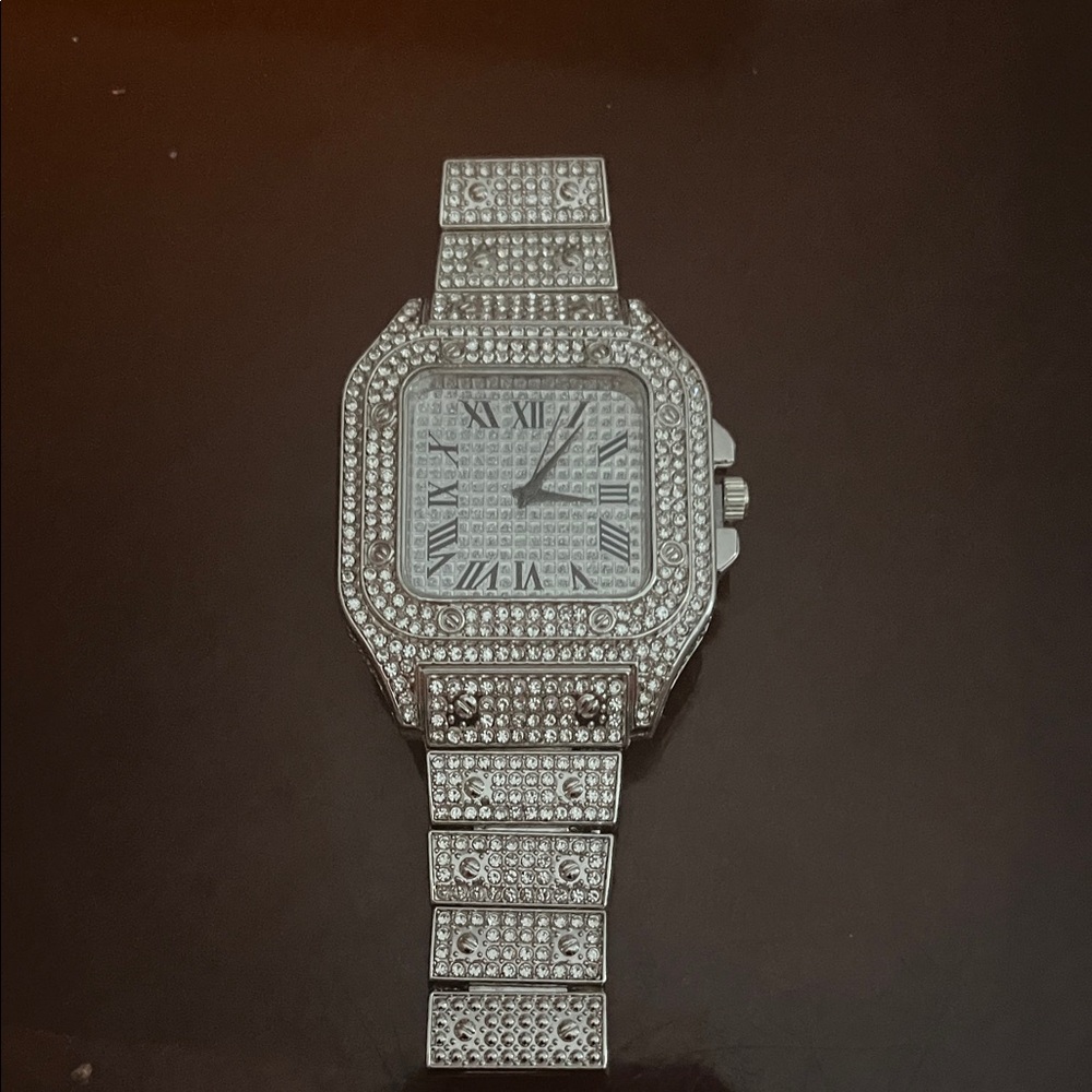 Moissanite bust down Cartier watch